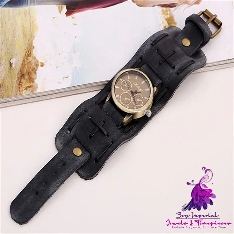 Retro Cowhide Foreign Trade Watch