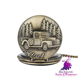 Forest Pickup Truck Vintage Pocket Watch