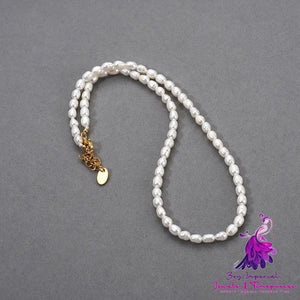 Natural Freshwater Pearl Bead French Retro Easy Match