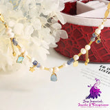 French Multi-material Necklace