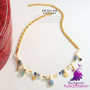 French Multi-material Necklace