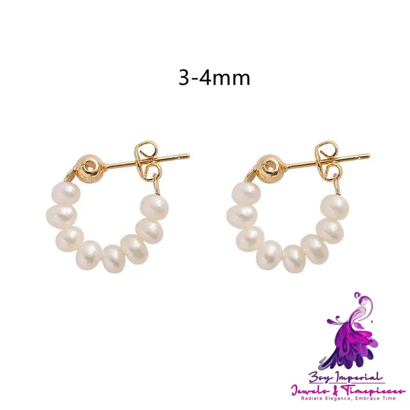 French Vintage Freshwater Pearl Earrings