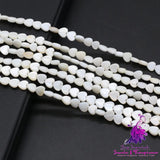 Freshwater Shell Beads Heart Shape Beads White Shell Peach