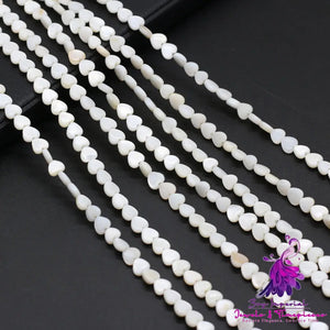 Freshwater Shell Beads Heart Shape Beads White Shell Peach