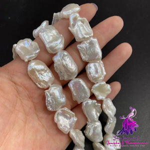 Exquisite Natural Freshwater Square Pearl Beaded DIY Jewelry