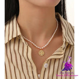 INS Natural Freshwater Pearl Necklace For Women’s Light