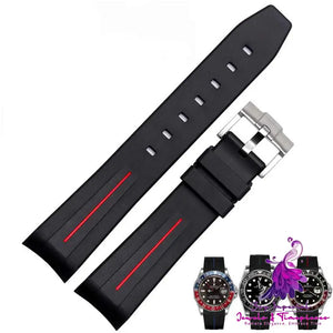 Arc Mouth Silicone Watch With Needle Buckle