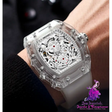 Transparent Barrel Full-automatic Mechanical Watch