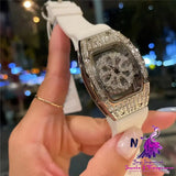 New Gypsophila Hollow Rotating Full Diamond Watch for Women