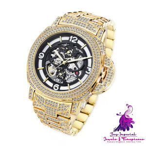 Full Diamond Luminous Hollow Mechanical Watch