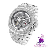 Full Diamond Luminous Hollow Mechanical Watch