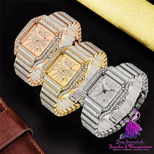 Full Diamond Large Dial Quartz Watch