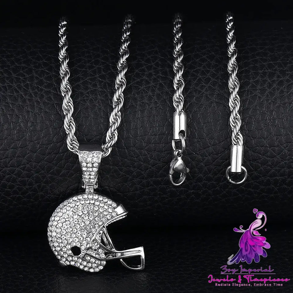 Rugby Helmet Pendant