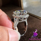 Full Diamond White Gold Zircon Ring