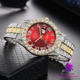 Diamond Roman Steel Band Watch