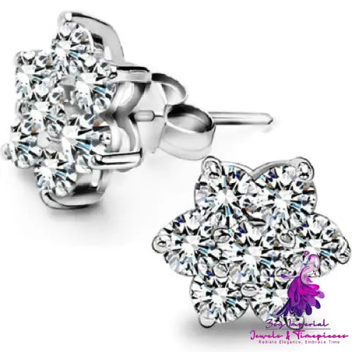 Snowflake Diamond Earrings