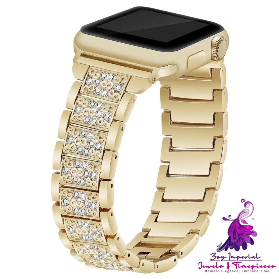 Full Diamond Zinc Alloy Watch Strap