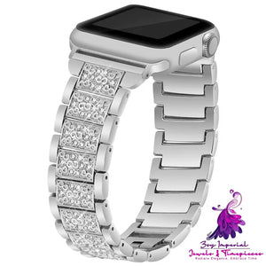 Full Diamond Zinc Alloy Watch Strap