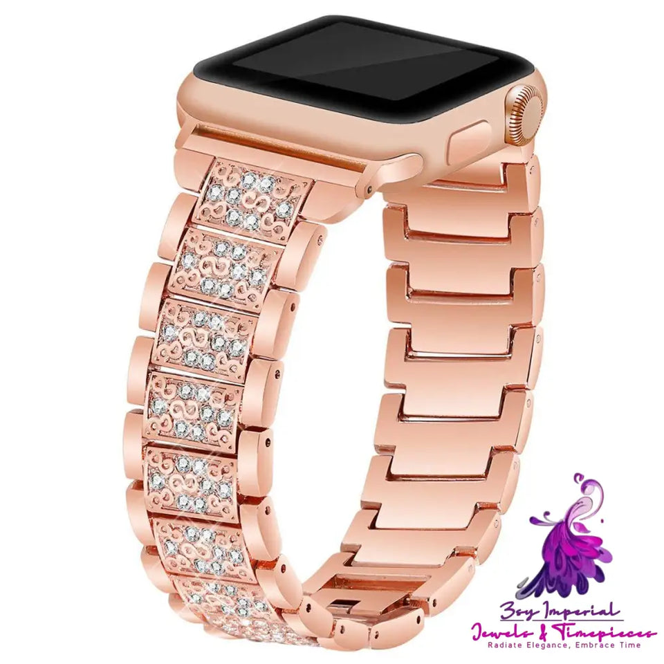 Full Diamond Zinc Alloy Watch Strap