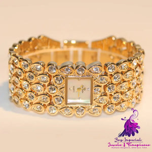 Full Diamond Ladies Quartz Watch