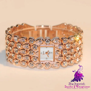 Full Diamond Ladies Quartz Watch