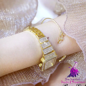 Full Diamond Ladies Quartz Watch