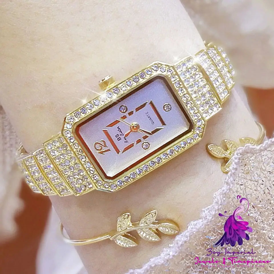 Full Diamond Ladies Quartz Watch