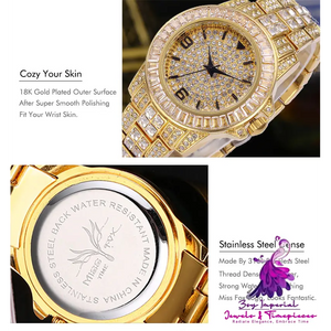 Full Diamond Stainless Steel Waterproof Watch