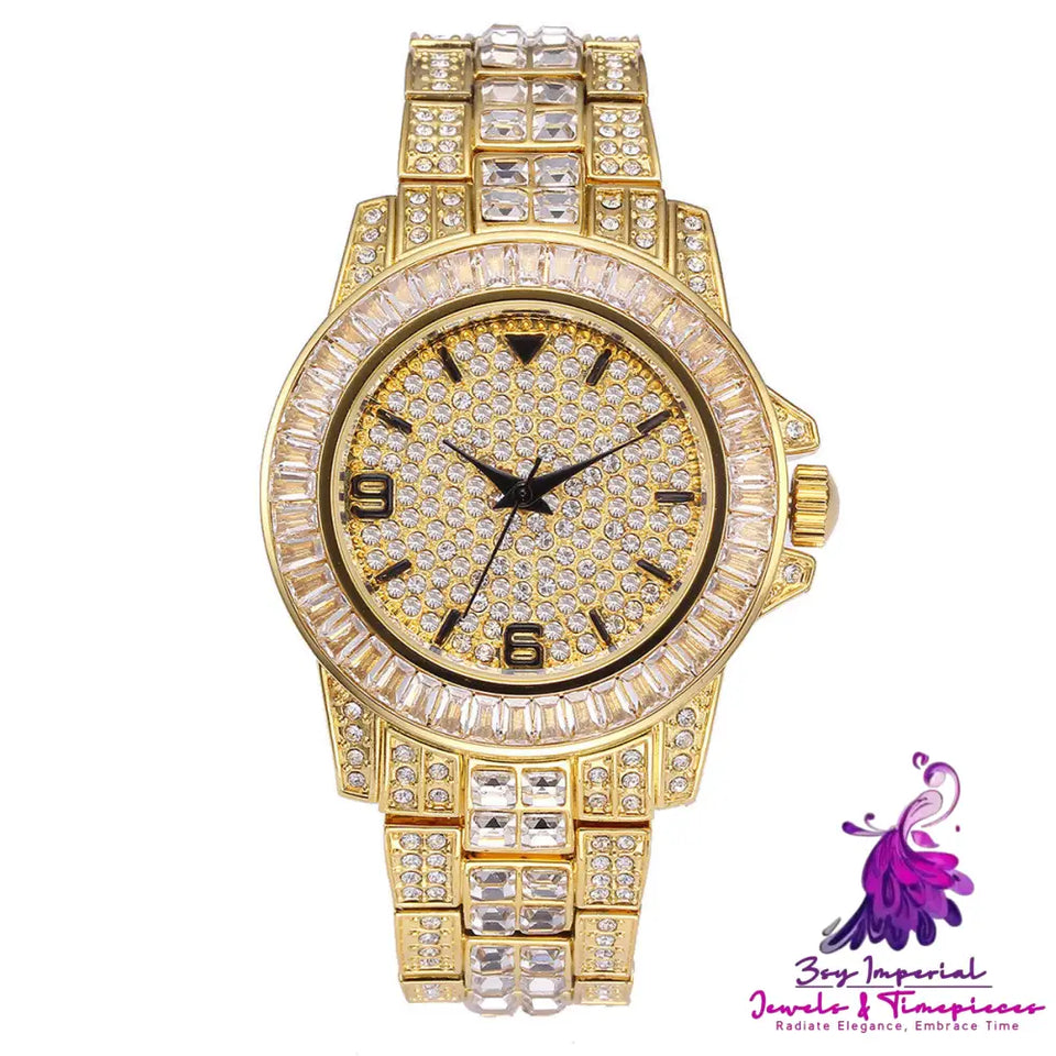 Full Diamond Stainless Steel Waterproof Watch