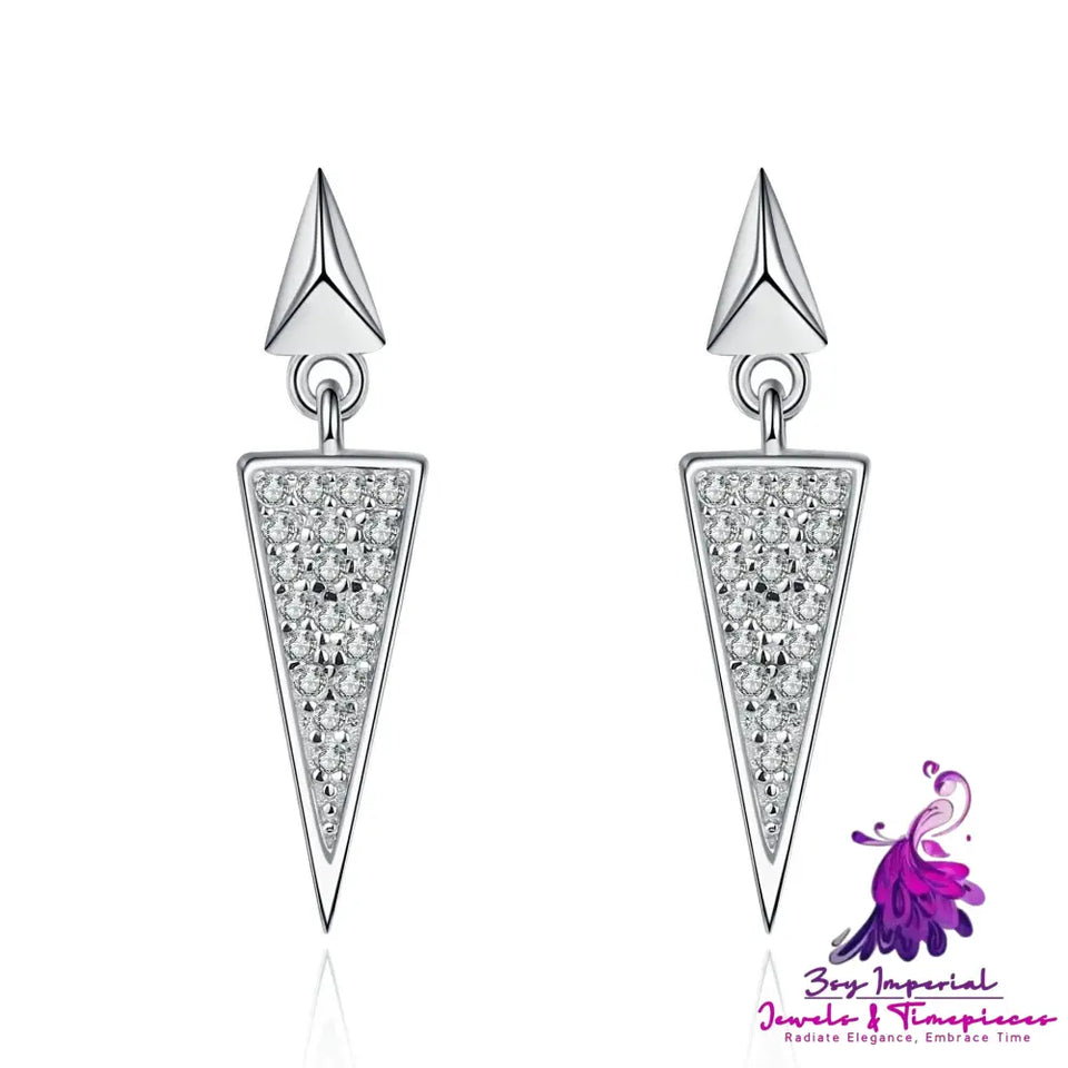 Mossan Diamond Triangle Stud Earrings