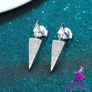 Mossan Diamond Triangle Stud Earrings