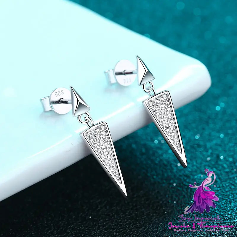 Mossan Diamond Triangle Stud Earrings