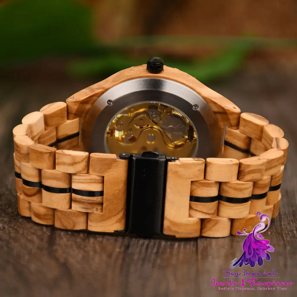 Fully Automatic Wooden Men’s Mechanical Watch