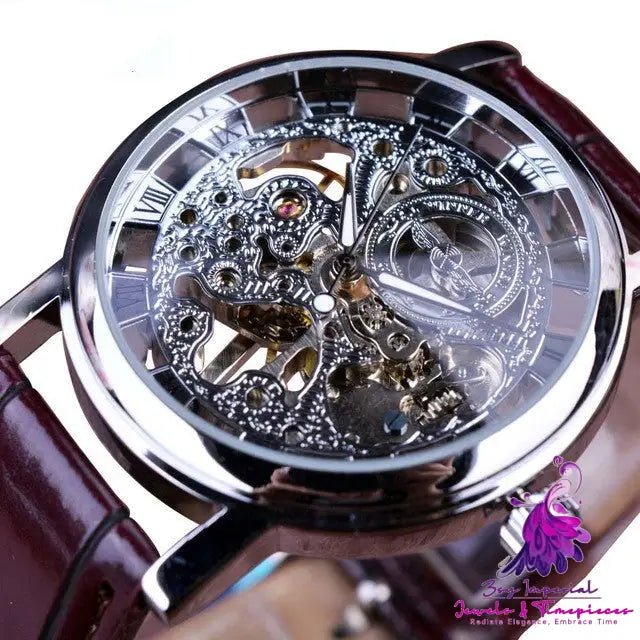 Hollow Manual Belt Mechanical Watch