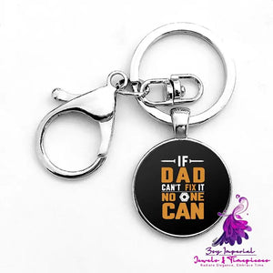 Humorous Dad Tools Round Keychain