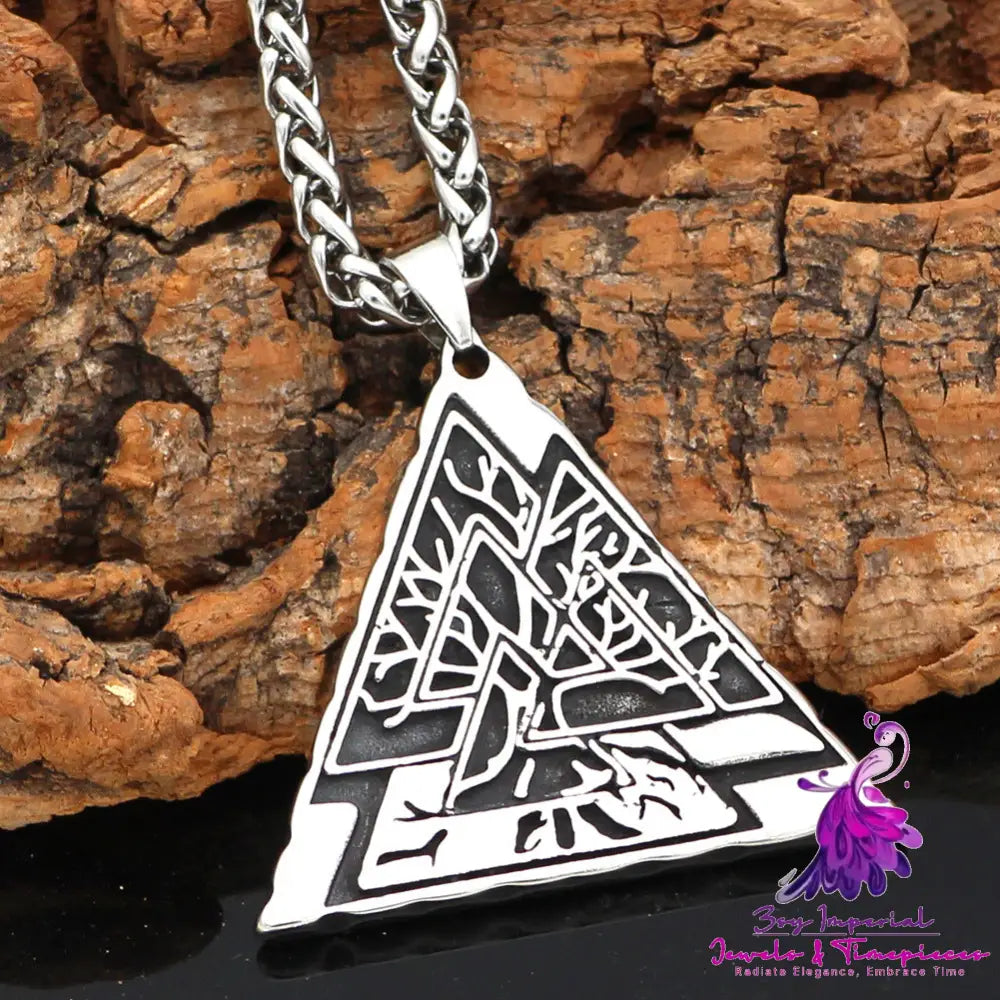 Geometric Type Pendant Necklace