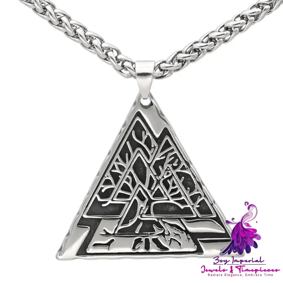 Geometric Type Pendant Necklace