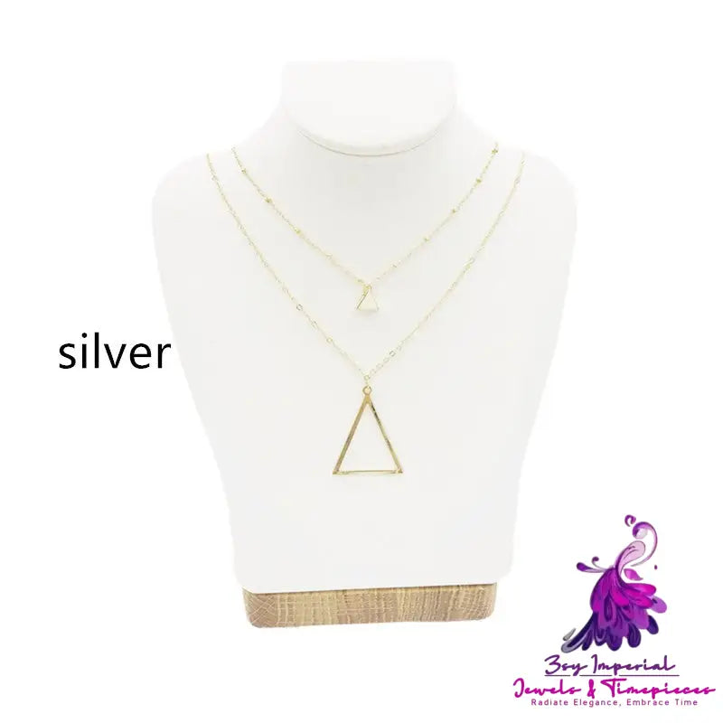 Simple Triangle Geometric Necklace