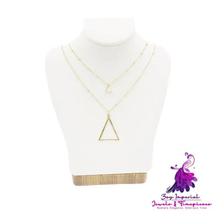 Simple Triangle Geometric Necklace