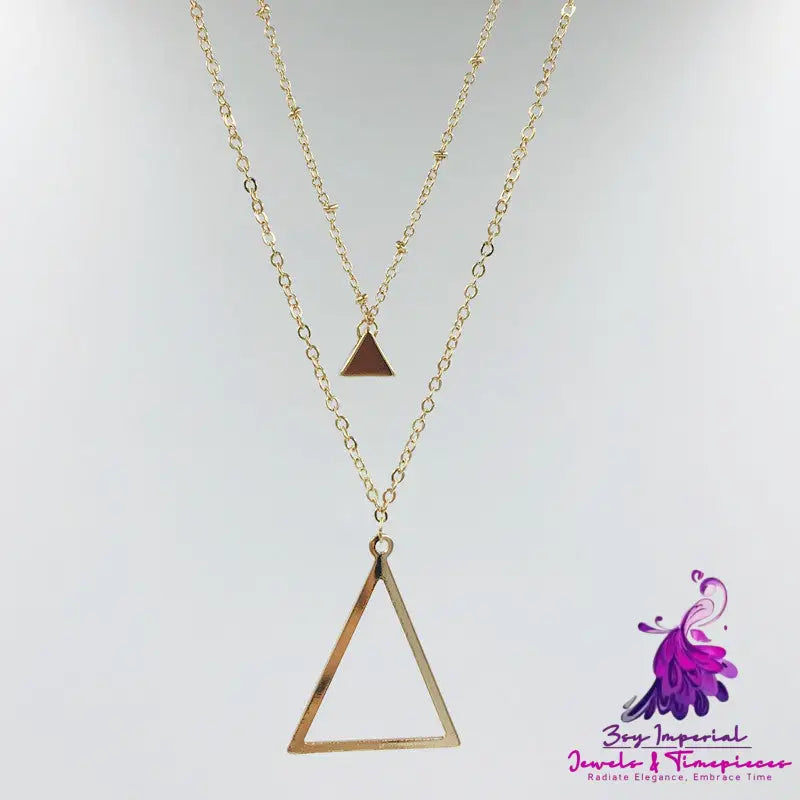 Simple Triangle Geometric Necklace