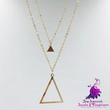 Simple Triangle Geometric Necklace