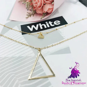 Simple Triangle Geometric Necklace