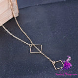 Creative Retro Simple Geometric Square Necklace