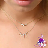 Geometric Zirconia Sterling Silver Necklace