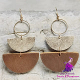 Semi-circle Leather Earrings