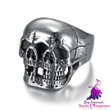 Ghost Head Titanium Steel Men’s Ring