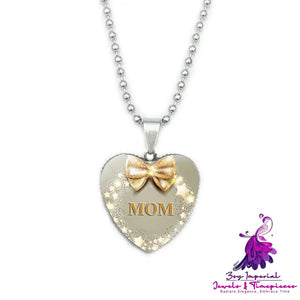 Love Pendant Simple Gift Gem Sweater Chain Necklace