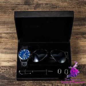 Gift Box Set Men’s Sunglasses and Watch