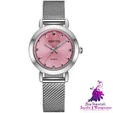 GIMTO Silver Metal Bracelet Women’s Watch