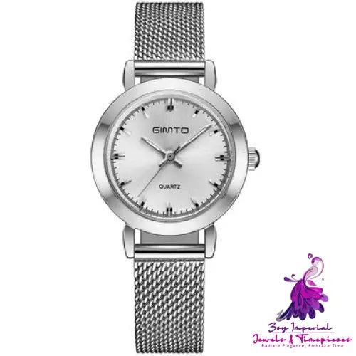 GIMTO Silver Metal Bracelet Women’s Watch